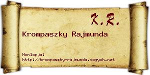 Krompaszky Rajmunda névjegykártya